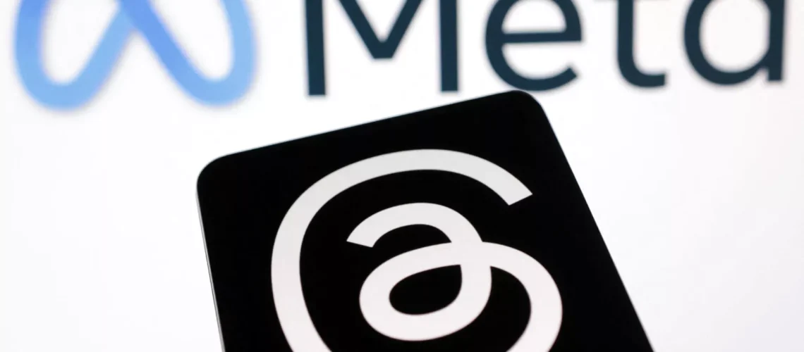 Logo de Threads, la red social de meta para competir con Twitter
